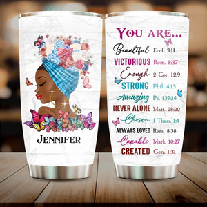 Custom Personalized Tumbler - You Are Beautiful, Victorious