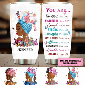 Custom Personalized Tumbler - You Are Beautiful, Victorious