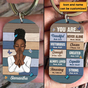 Bibble Verses You Are Personalized Stainless Steel Keychain