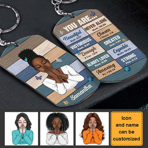 Bibble Verses You Are Personalized Stainless Steel Keychain