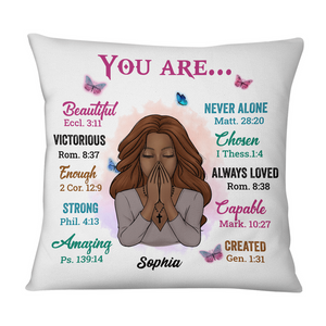 You Are Beautiful Victorious - Personalized Christian Pillowcase