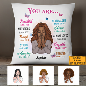 You Are Beautiful Victorious - Personalized Christian Pillowcase