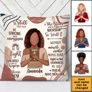 Gift For Daughter Christian Be Still Be Strong Pillow