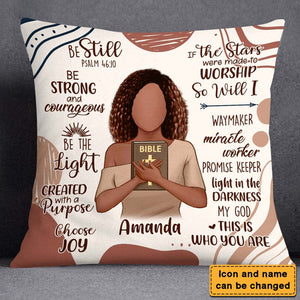 Gift For Daughter Christian Be Still Be Strong Pillow