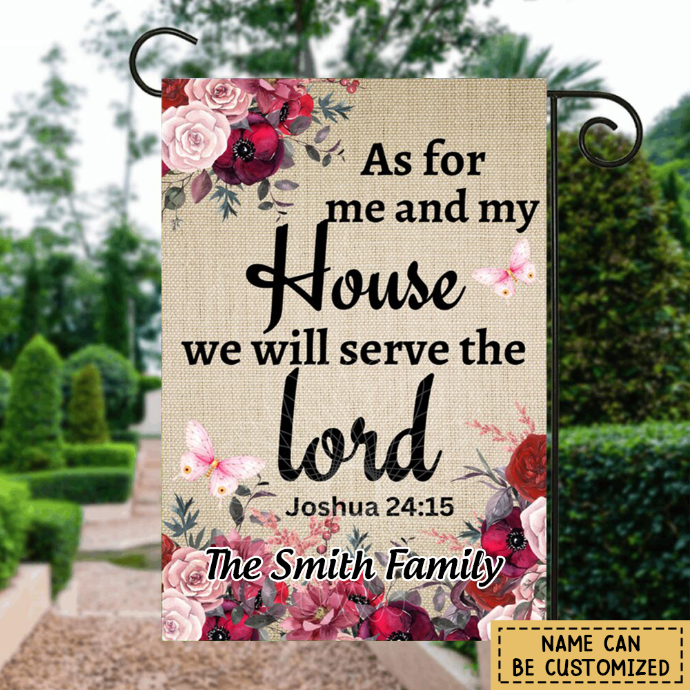 As For Me And My House - Personalized Garden Flag