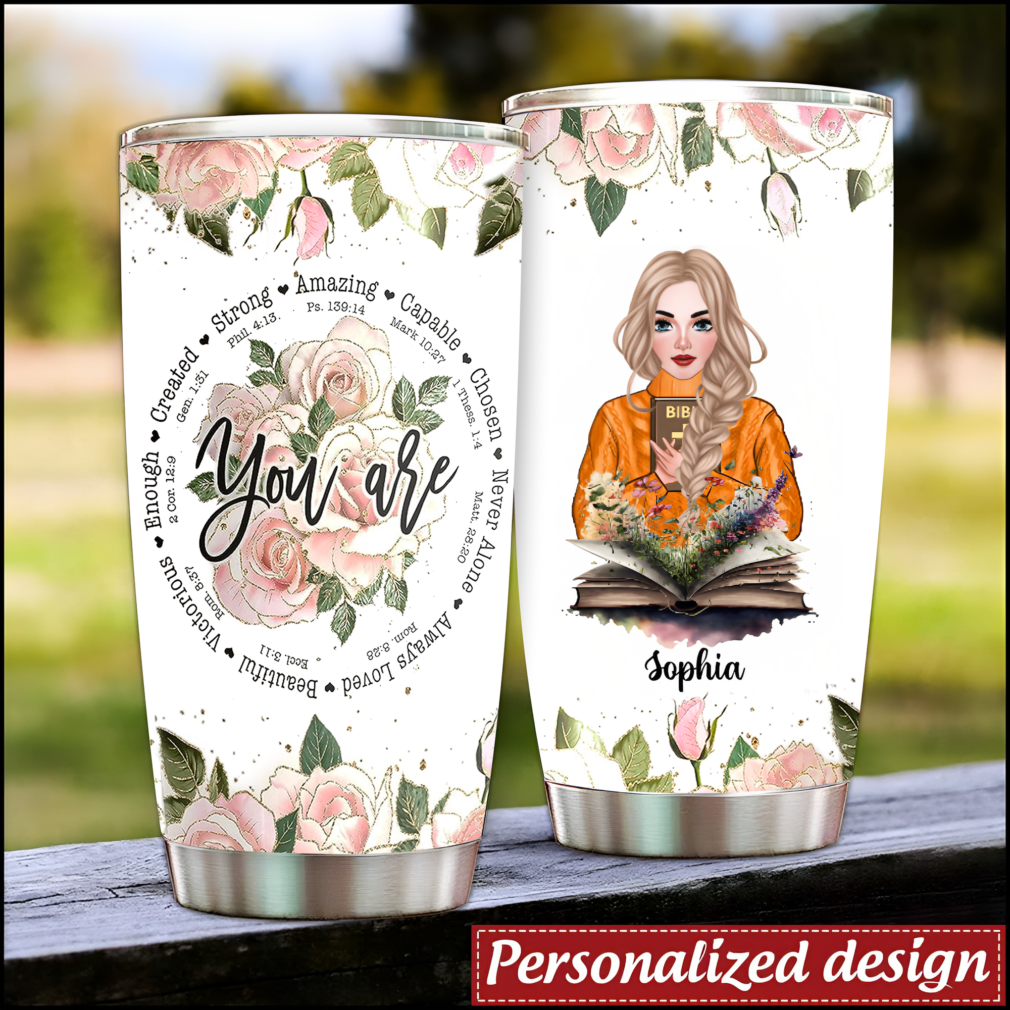 Lady Christian Gift - Birthday gift  Inspirational Religion Jesus tumbler