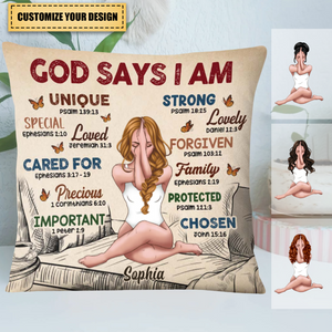 Gift For Daughter God Says I Am Pillowcase