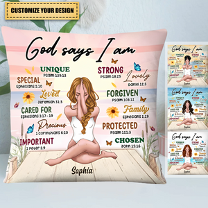 Gift For Daughter God Says I Am  Pillowcase