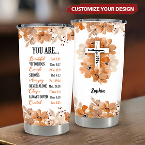 Christian Bible Verse You Are Religious Inspirational Custom Tumbler Gifts