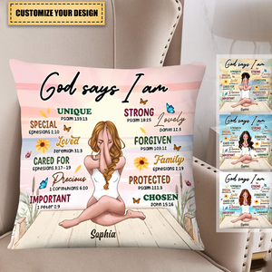 Gift For Daughter God Says I Am  Pillowcase