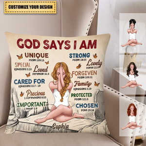 Gift For Daughter God Says I Am Pillowcase