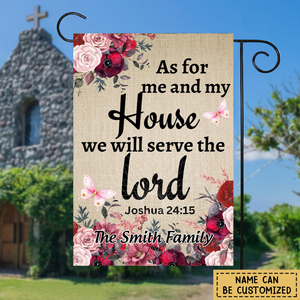 As For Me And My House - Personalized Garden Flag