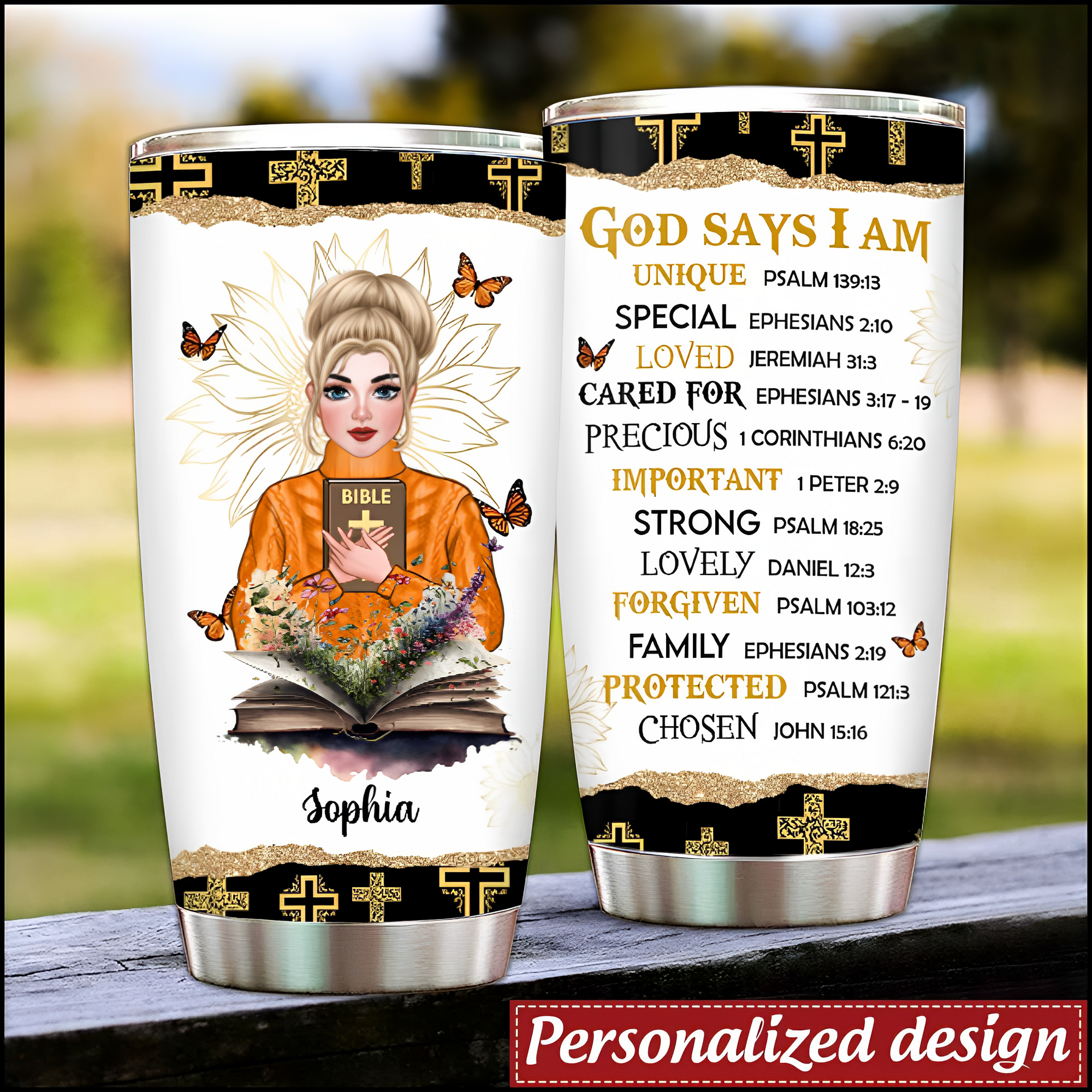 Gift For Daughter God Says I Am Steel Tumbler