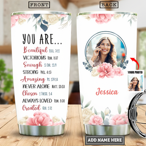 Personalized Christian Bible Verse You Are Religious Inspirational Custom Tumbler Gifts