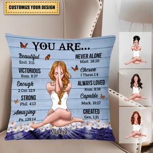 Daughter Bible Verses God Says You Are Pillowcase