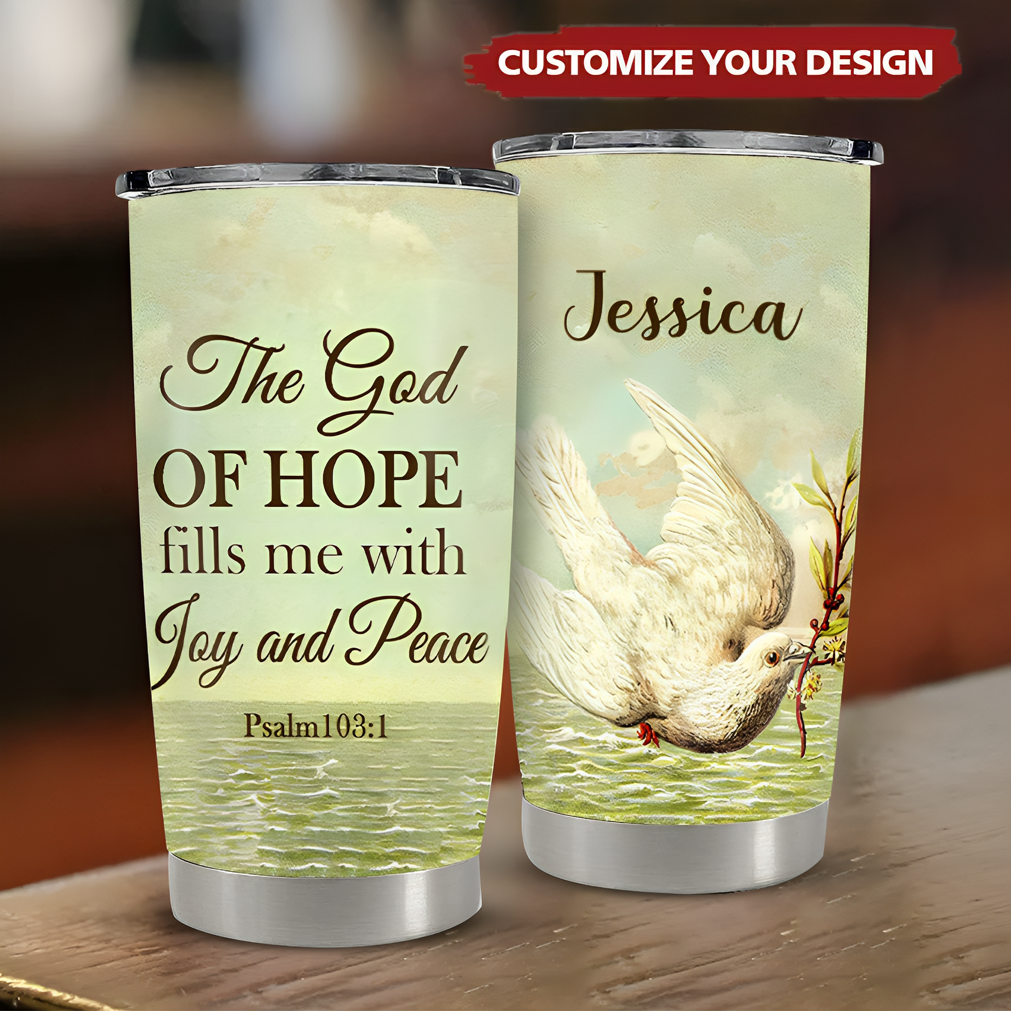 The God Of Hope Fill Me With Joy And Peace Personalized Tumbler