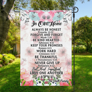 In Our Home - Personalized Garden Flag