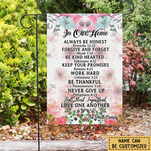 In Our Home - Personalized Garden Flag