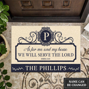 Personalized As For Me And My House Doormat