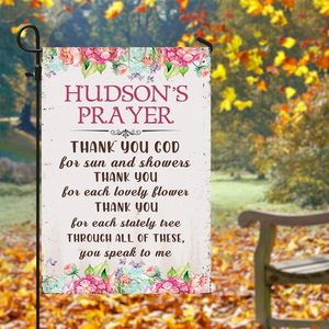 Personalized Gardener's Prayer Garden Flag