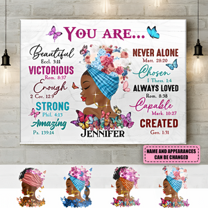 Custom Personalized Horizontal Canvas - You Are Beautiful, Victorious