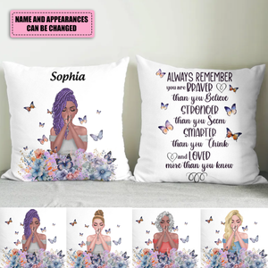 Personalized Girl Pillowcase - Always Remember You Are Braver Than You Believe