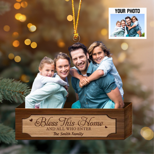 Bless This Home - Personalized Acrylic Ornament