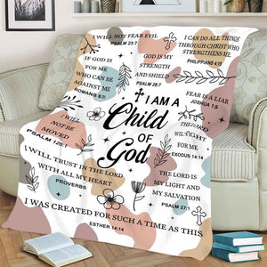 Personalized Christian Blanket Gifts I Am a Child of God