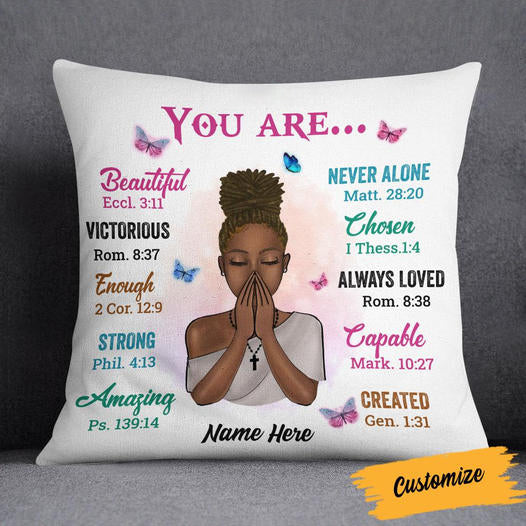 You Are Beautiful Victorious - Personalized Christian Pillowcase