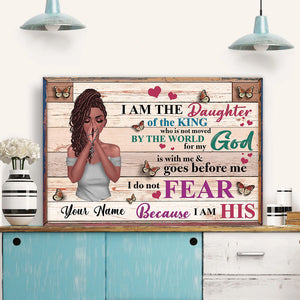 Christian Woman Custom Canvas Am The Daughter Of The King I Am His Personalized Gift For Her