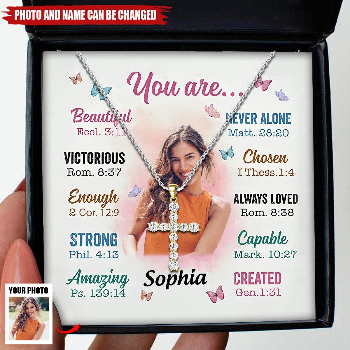 KISSFAITH-You Are - Personalized Cross Necklace