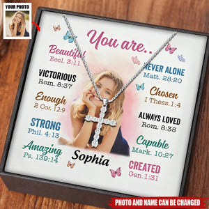 KISSFAITH-You Are - Personalized Cross Necklace