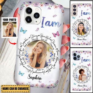 I Am Strong Beautiful Chosen Flowers - Personalized Phone Case