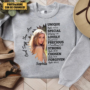 God says you are Personalized Sweatshirt