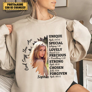 God says you are Personalized Sweatshirt