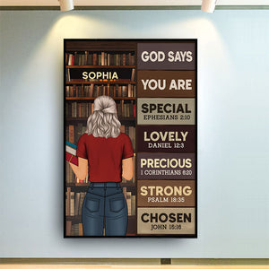 God Says You Are Reading - Reading Gift - Personalized Custom Poster