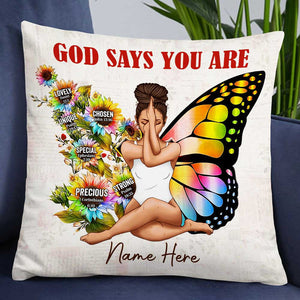 Personalized BWA Girl God Says Pillow